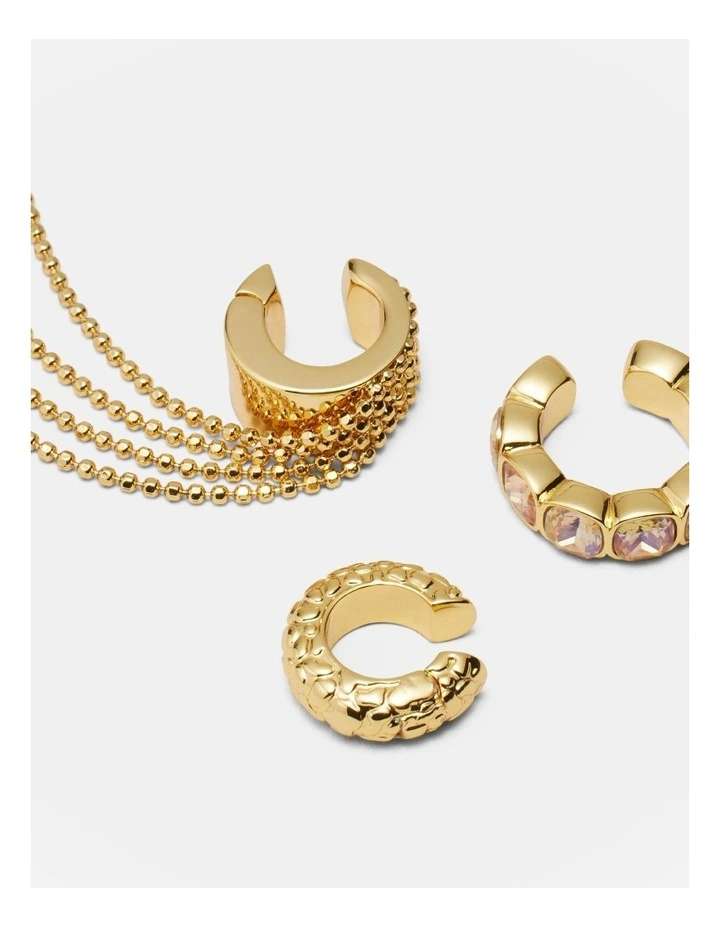 Cool Cat Ear Cuffs in Gold image 3