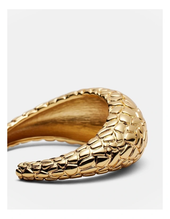 Cool Cat Wide Bangle in Gold image 3