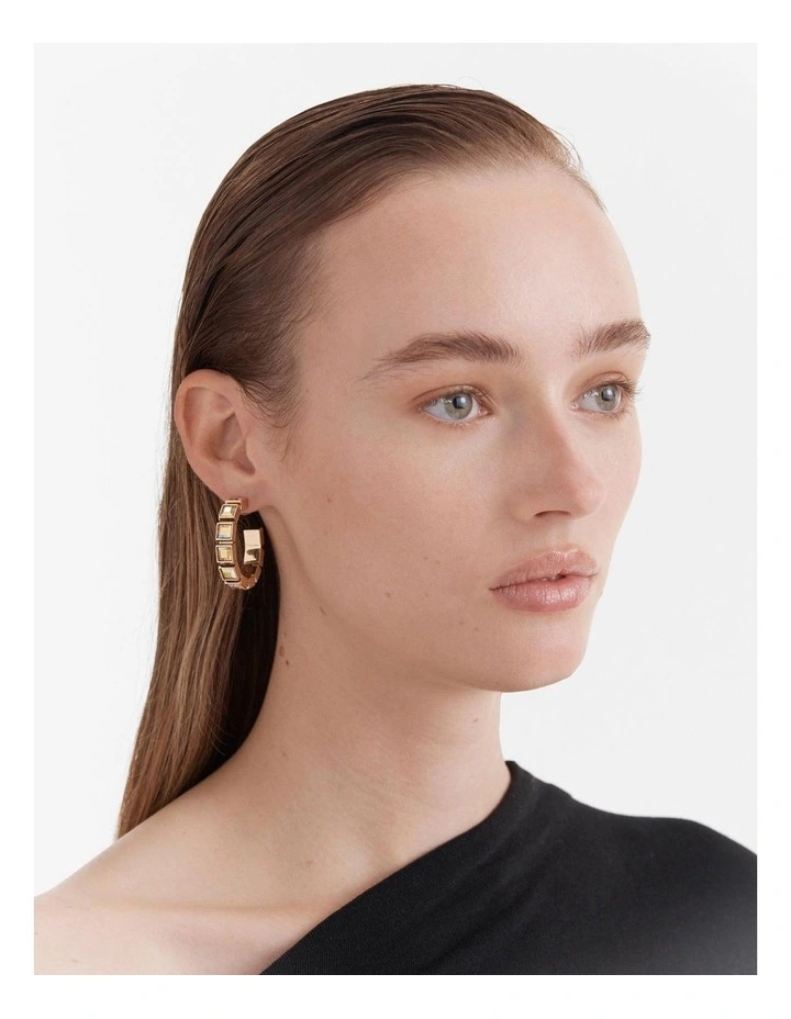 Dreams Hoop Earrings in Gold image 2