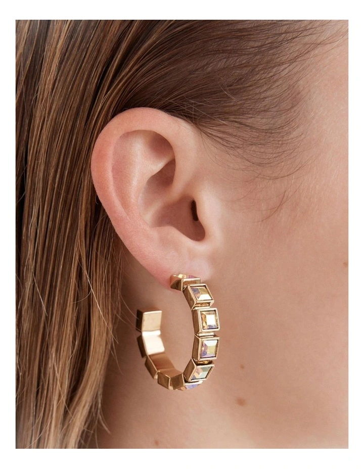 Dreams Hoop Earrings in Gold image 4