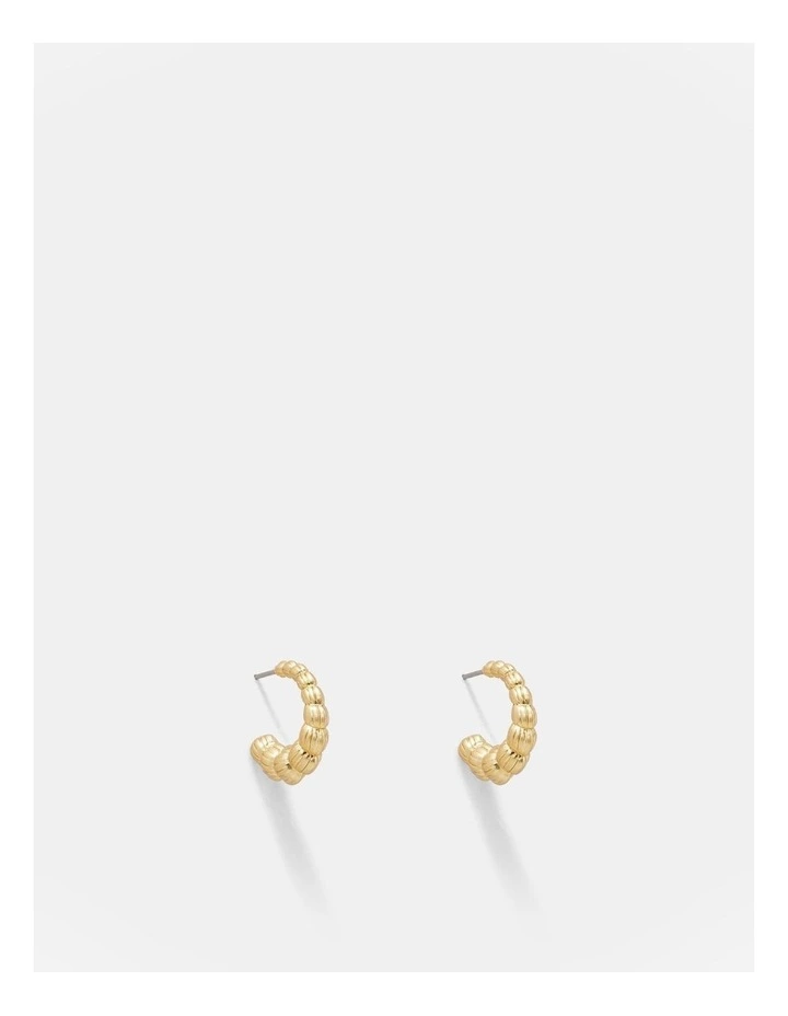 Rhythm Hoop Earrings in Gold image 1