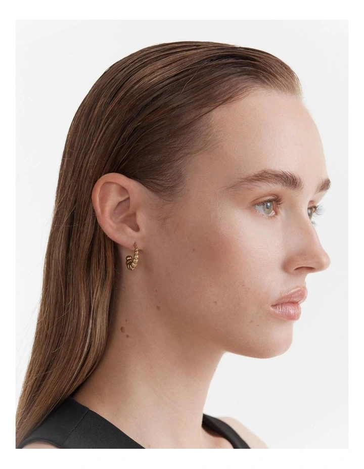Rhythm Hoop Earrings in Gold image 2