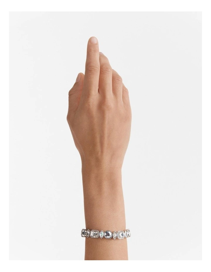 Stretch Crystal Wrist Bracelet in Silver image 2