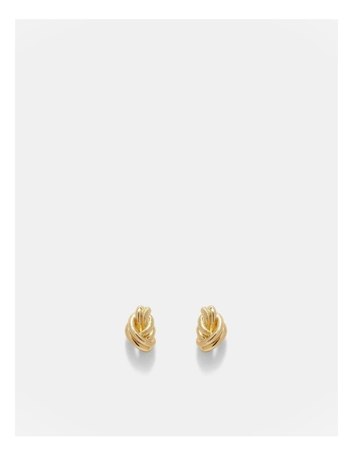 Knot Me Large Stud Earrings in Gold image 1