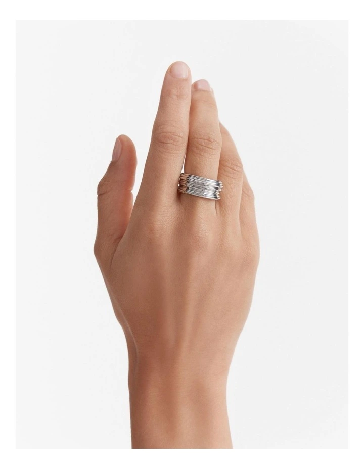 Bassline Ring in Silver image 2
