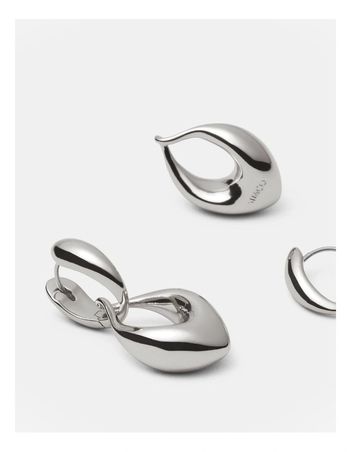 Anthem Drop Earrings in Silver image 5