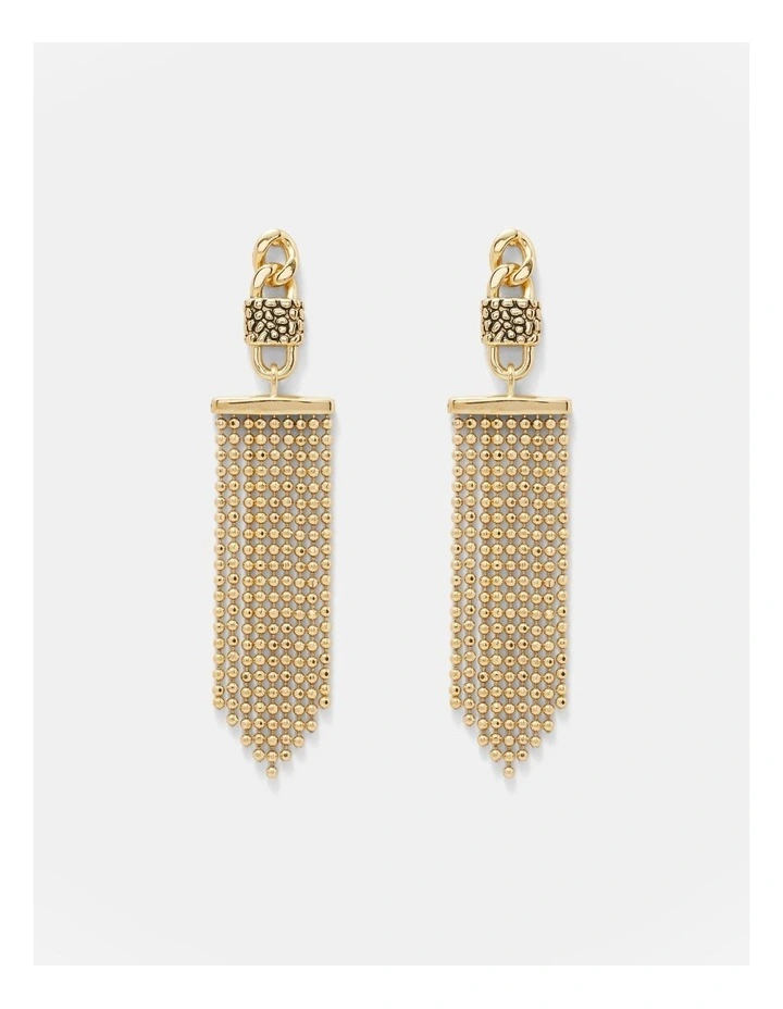 Call Me Drop Earrings in Gold image 1