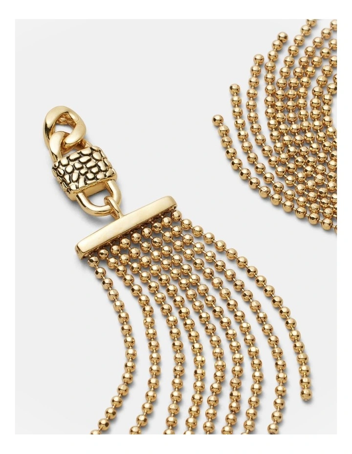 Call Me Drop Earrings in Gold image 3