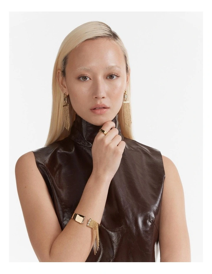 Call Me Drop Earrings in Gold image 5
