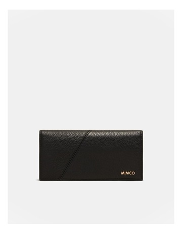 Mimco Drift Large Zip Wallet in Black Light Gold | MYER