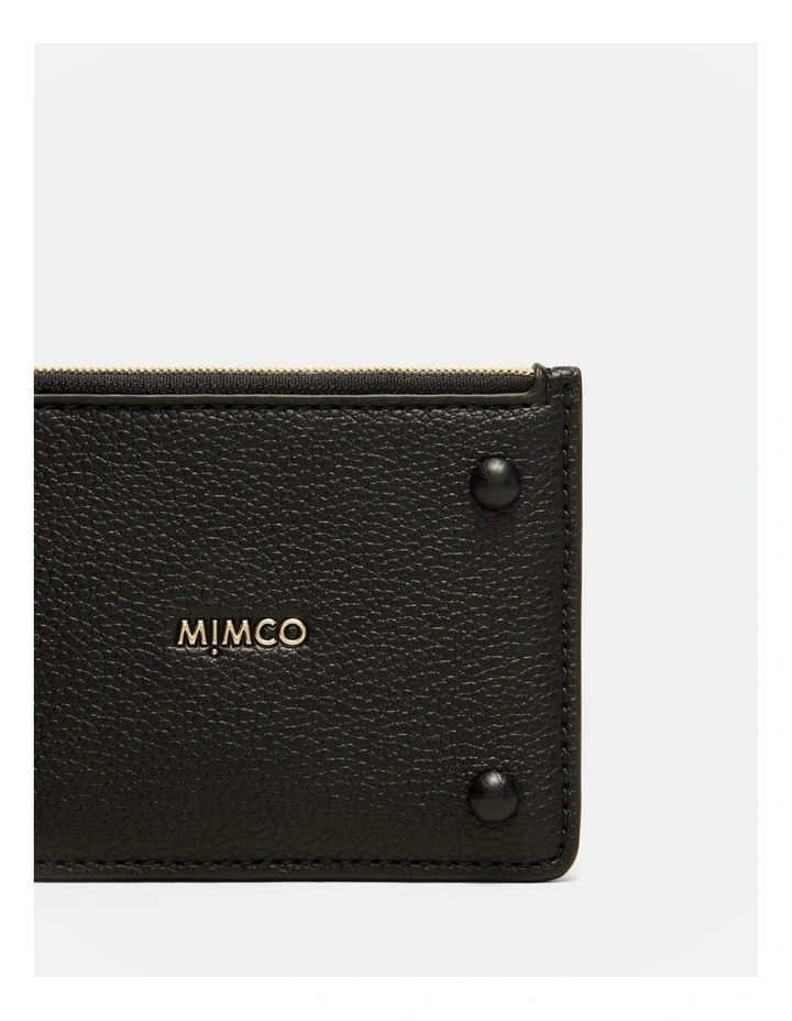 Mimco Brunswick Card Wallet in Black Light Gold MYER