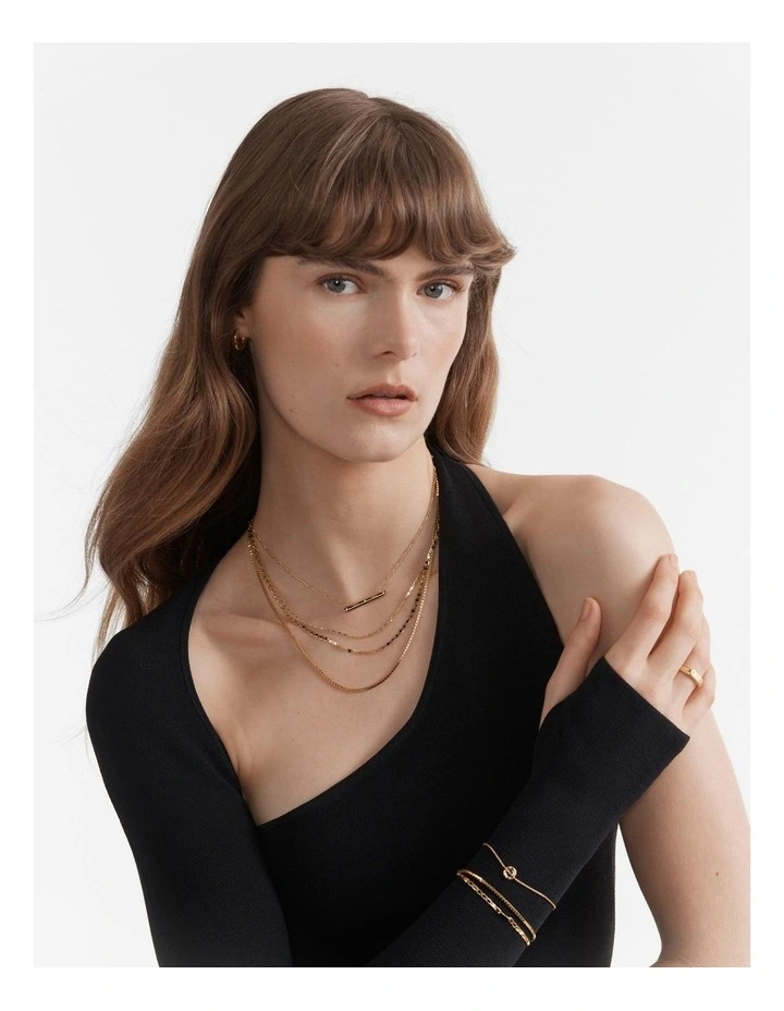Oblique Necklace in Gold image 3