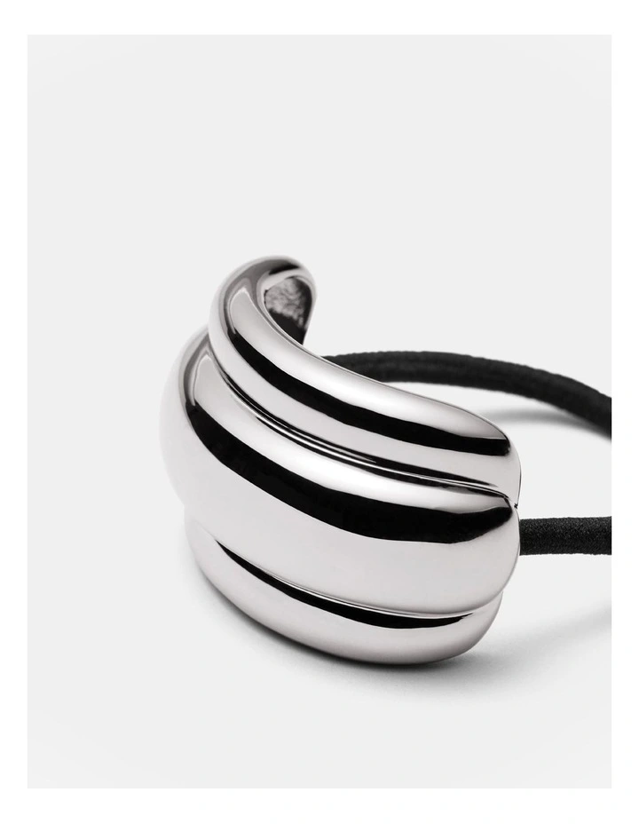 Groove That Soothes Hair Tie in Silver image 3