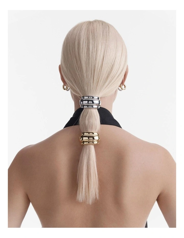 Groove That Soothes Hair Tie in Silver image 4