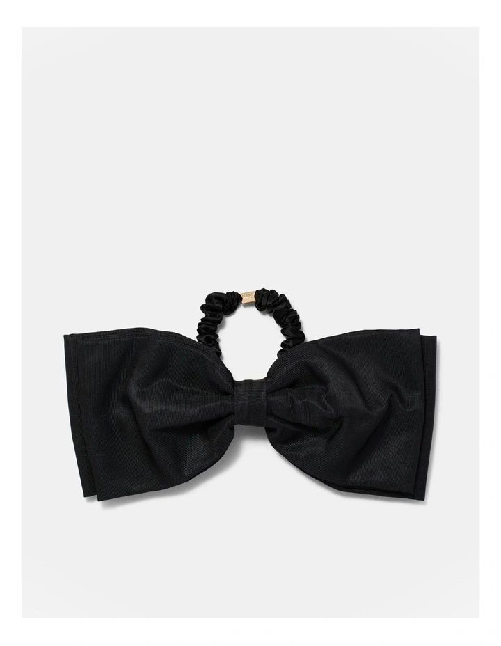 Grande Bow Scrunchie in Black image 1