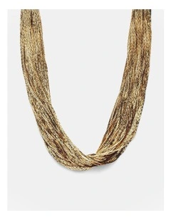Slay To The Rhythm Multi Chain Necklace in Gold