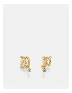 Illusion Hoop Earrings in Gold