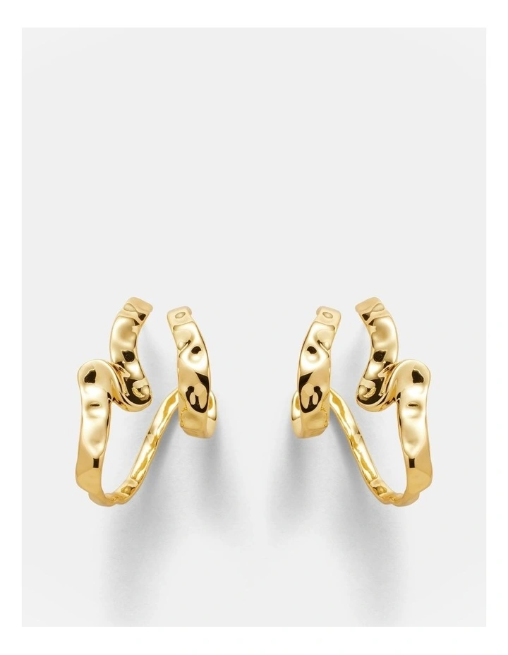 Cadence Hoop Earrings in Gold image 1