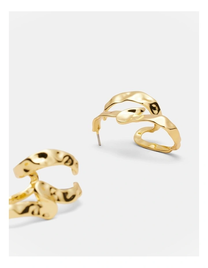 Cadence Hoop Earrings in Gold image 3