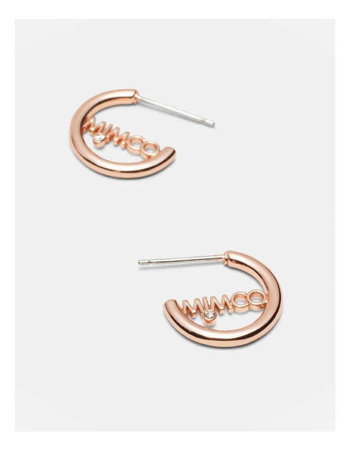 Alliance Hoop Earrings in Rose Gold image 3