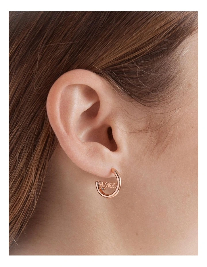 Alliance Hoop Earrings in Rose Gold image 4