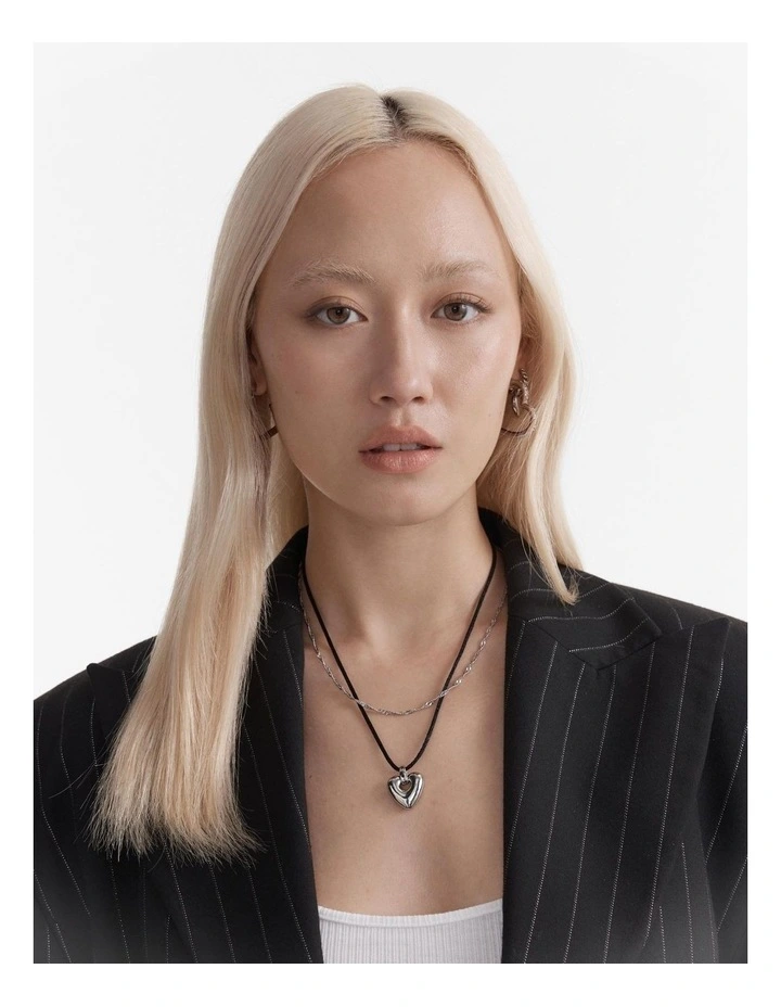 Freehearted Cord Necklace Set in Silver image 2