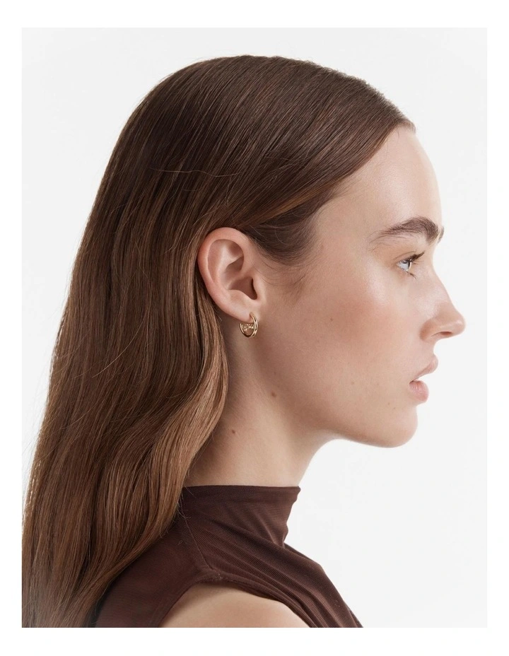 Alliance Hoop Earrings Gift Box in Gold image 2
