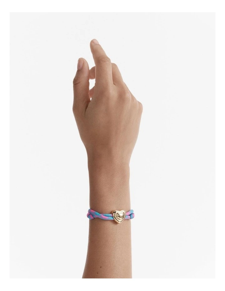 Bondi Heart Cord Bracelet in Disco Pink image 2