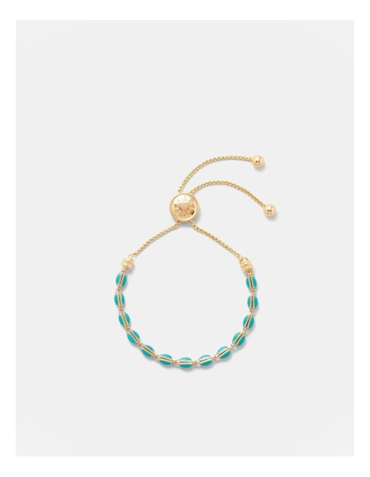 Bondi Enamel Toggle Bracelet in Ipanema Blue image 1