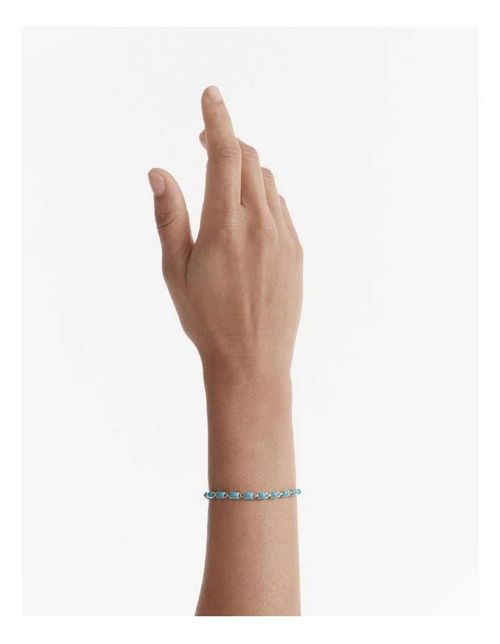 Bondi Enamel Toggle Bracelet in Ipanema Blue image 2
