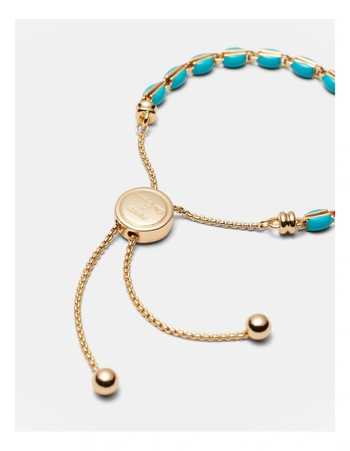 Bondi Enamel Toggle Bracelet in Ipanema Blue image 3