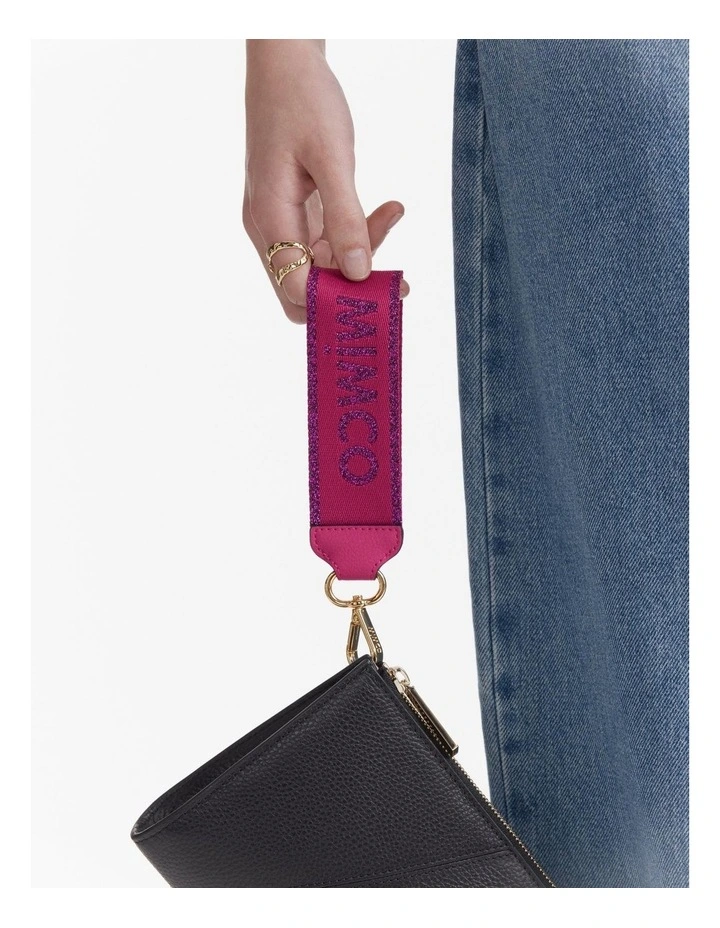 Stripe Webbing Wrist Strap in Disco Pink image 2
