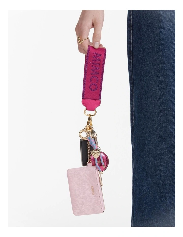 Stripe Webbing Wrist Strap in Disco Pink image 3