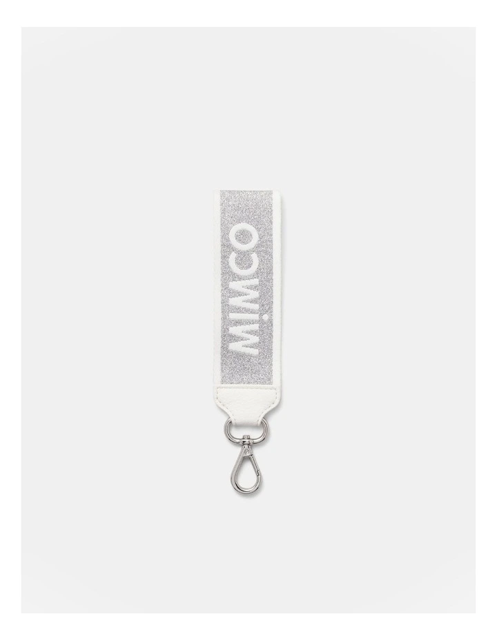 Stripe Webbing Wrist Strap in Silver image 1