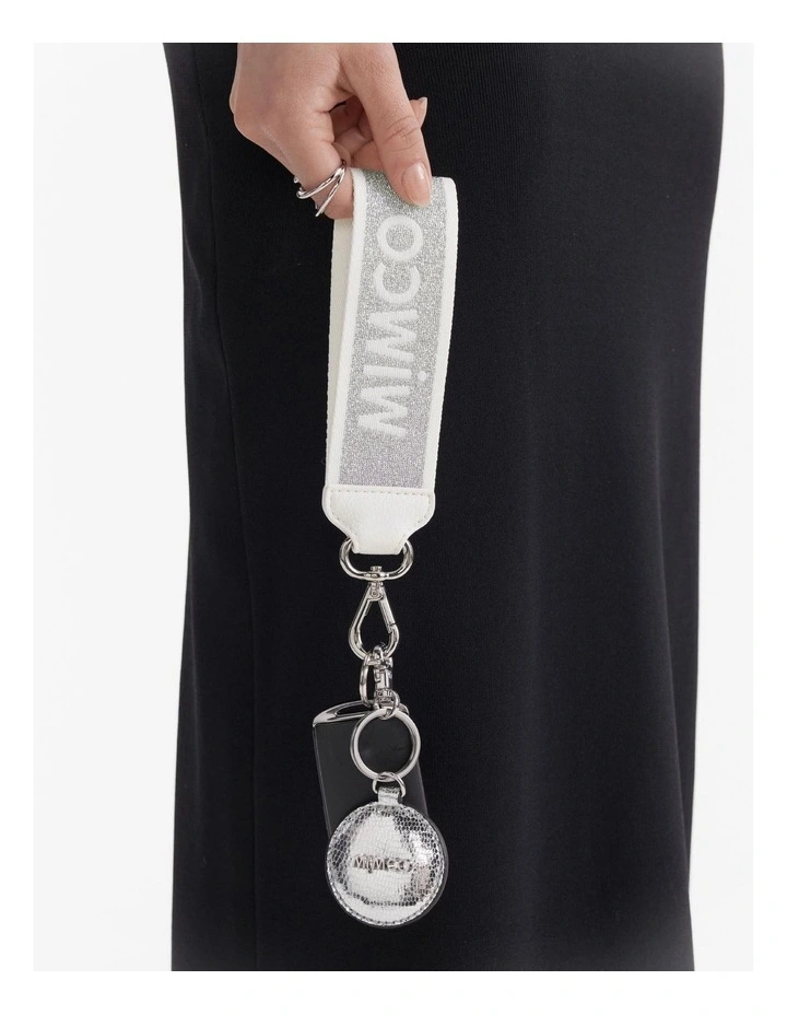 Stripe Webbing Wrist Strap in Silver image 2