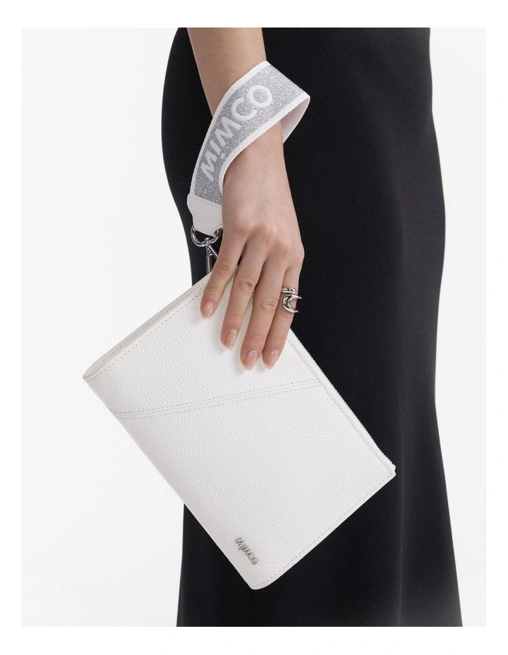 Stripe Webbing Wrist Strap in Silver image 3