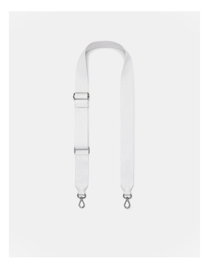Stripe Webbing Bag Strap in White image 1