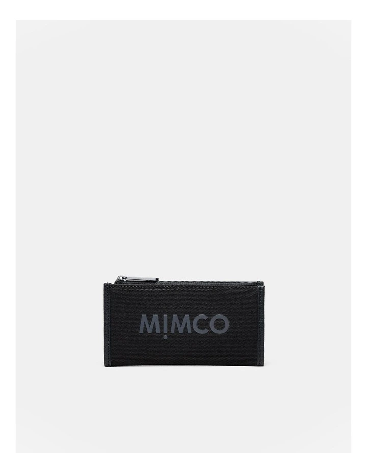 Patch Petite Wallet in Black/Gunmetal image 1