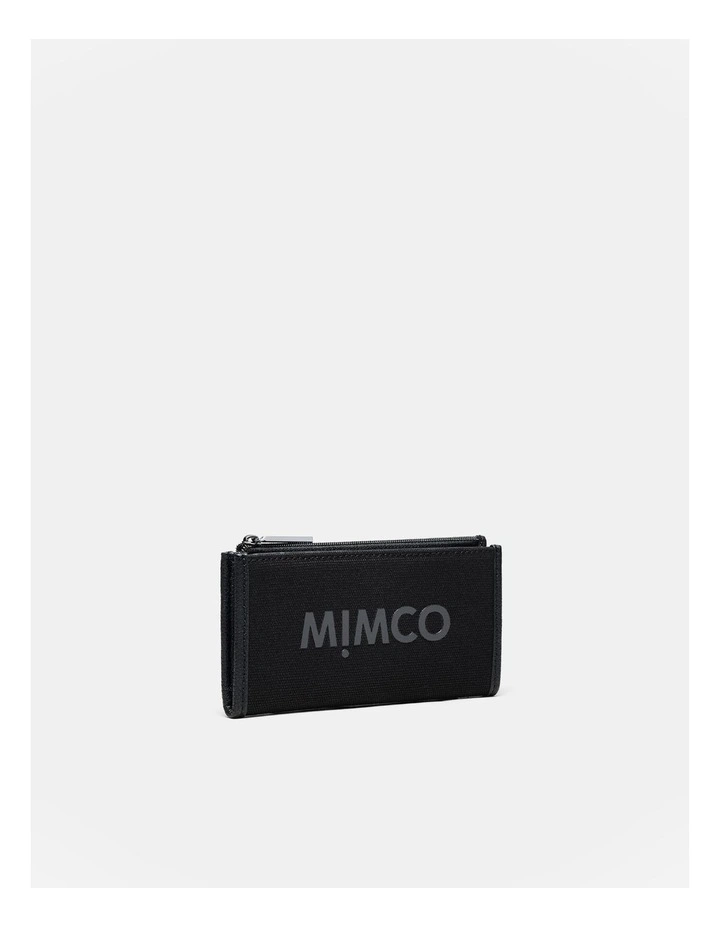 Patch Petite Wallet in Black/Gunmetal image 2