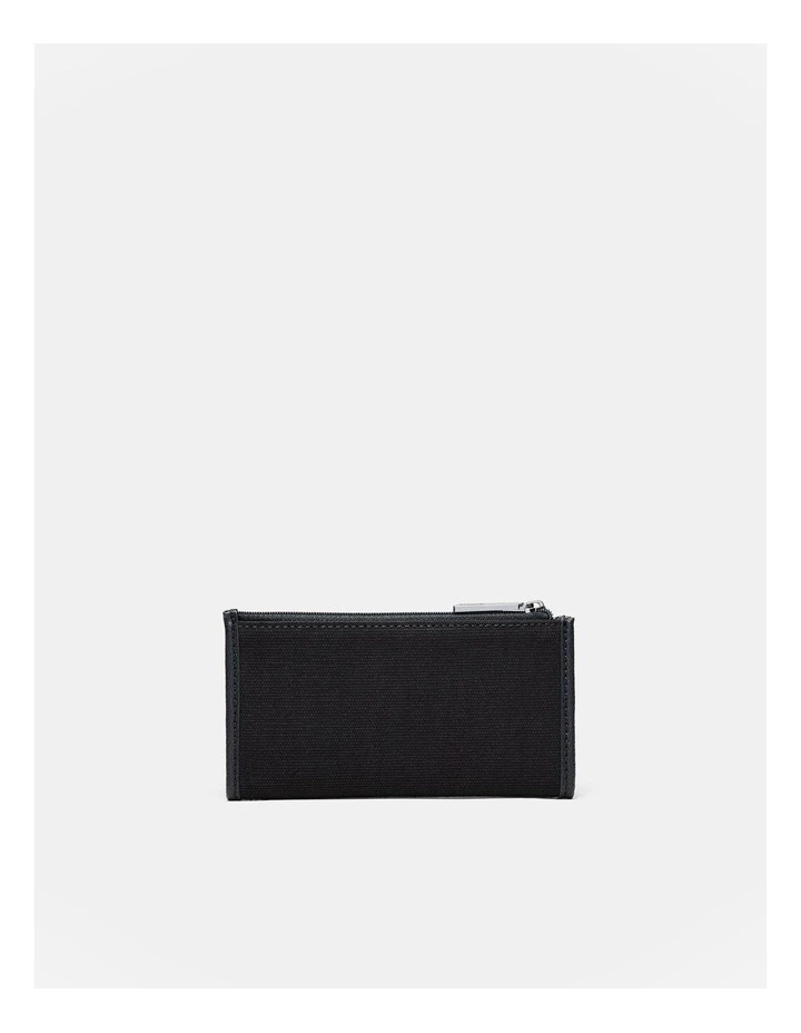 Patch Petite Wallet in Black/Gunmetal image 3