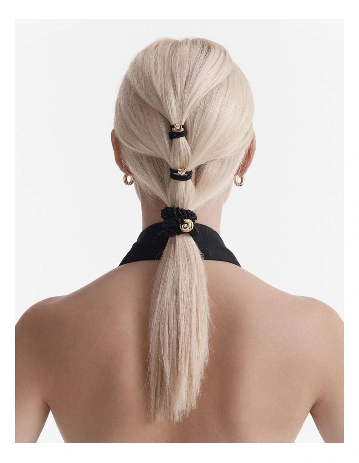 Cirque Hair Tie Trio Gift Box in Black image 2