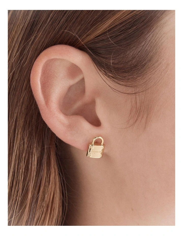 Enliven Stud Earrings Trio Set Gift Box in Gold image 5