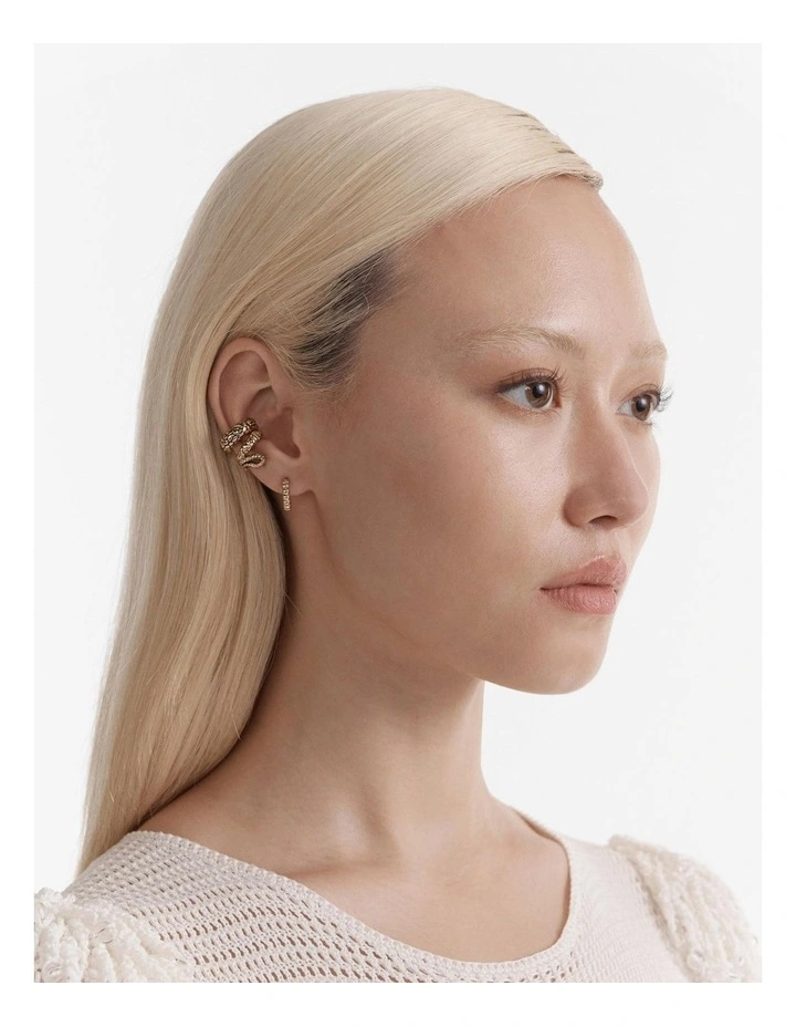 Rock Royalty Ear Cuff Set in Gold image 2