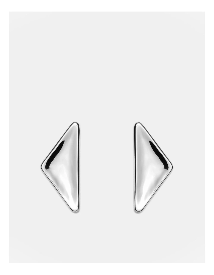 Facette Oversized Stud Earring in Silver image 1