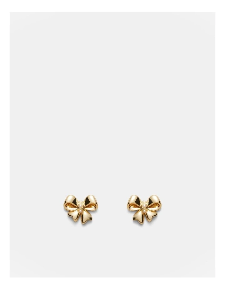 Put A Bow On It Stud in Gold image 1