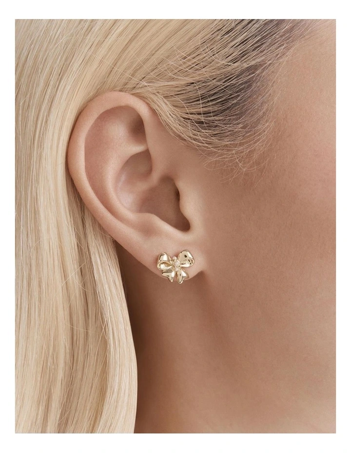 Put A Bow On It Stud in Gold image 4