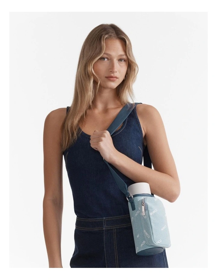 Poolparty Drink Bottle Crossbody Bag in Denim image 4