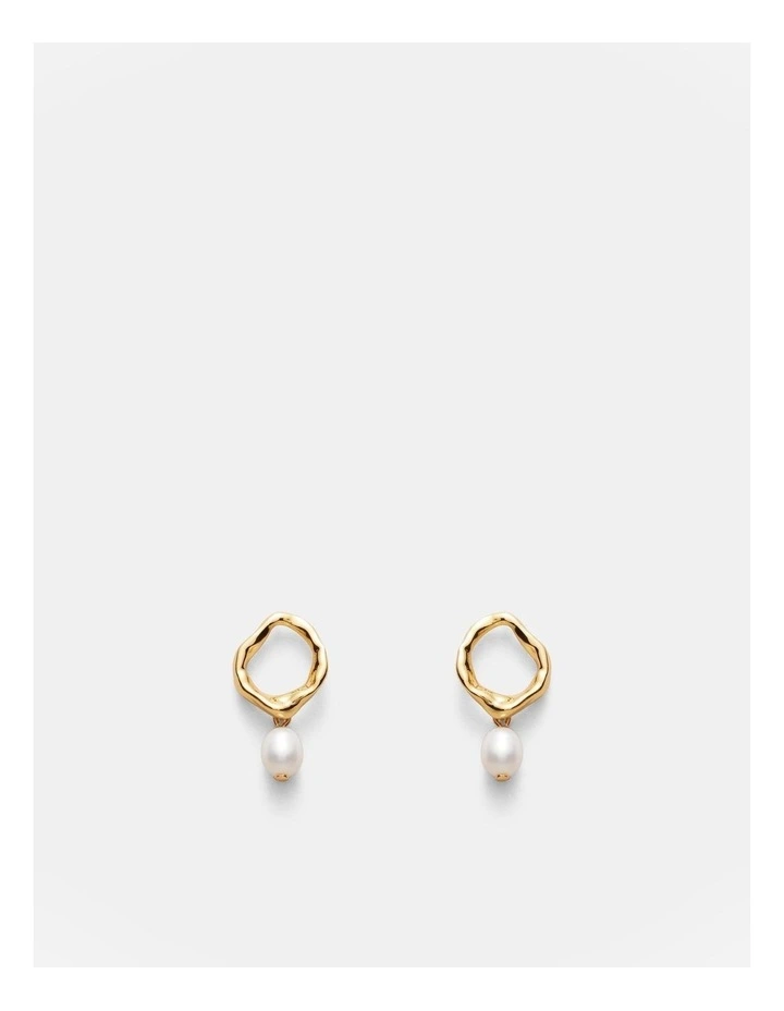 Kaia Pearl Stud Earrings in Gold image 1
