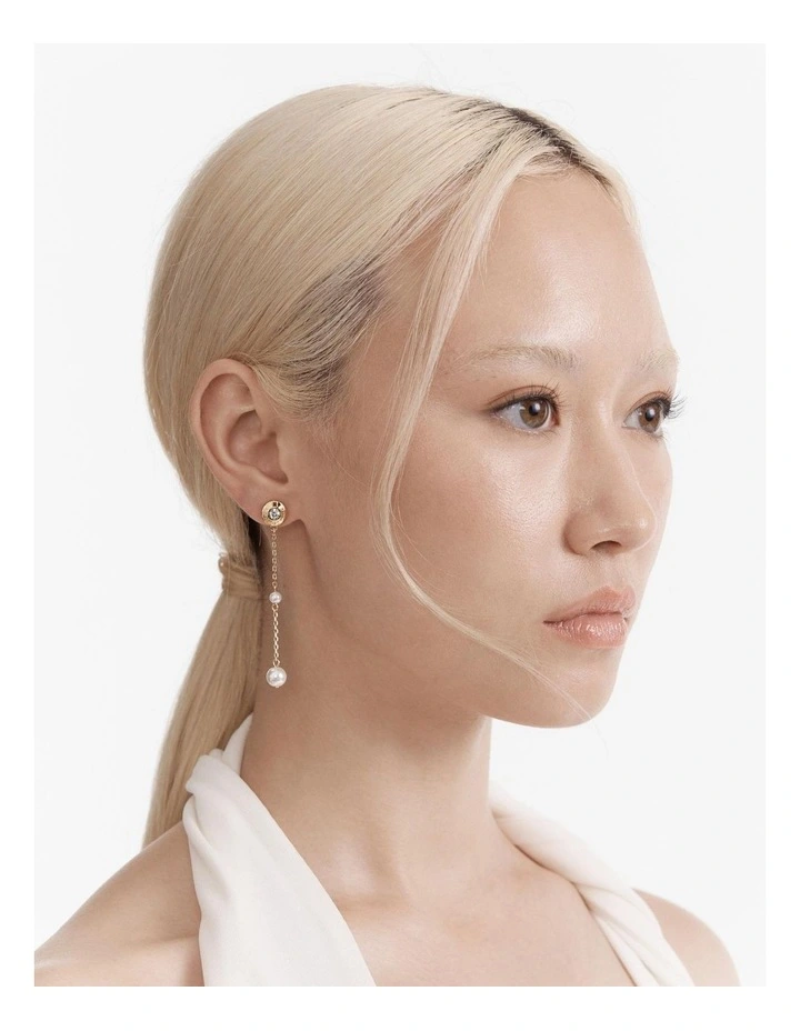 Enliven Pearl Drop Earrings in Gold image 2