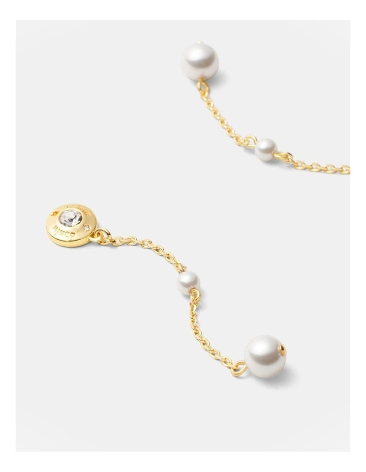 Enliven Pearl Drop Earrings in Gold image 3